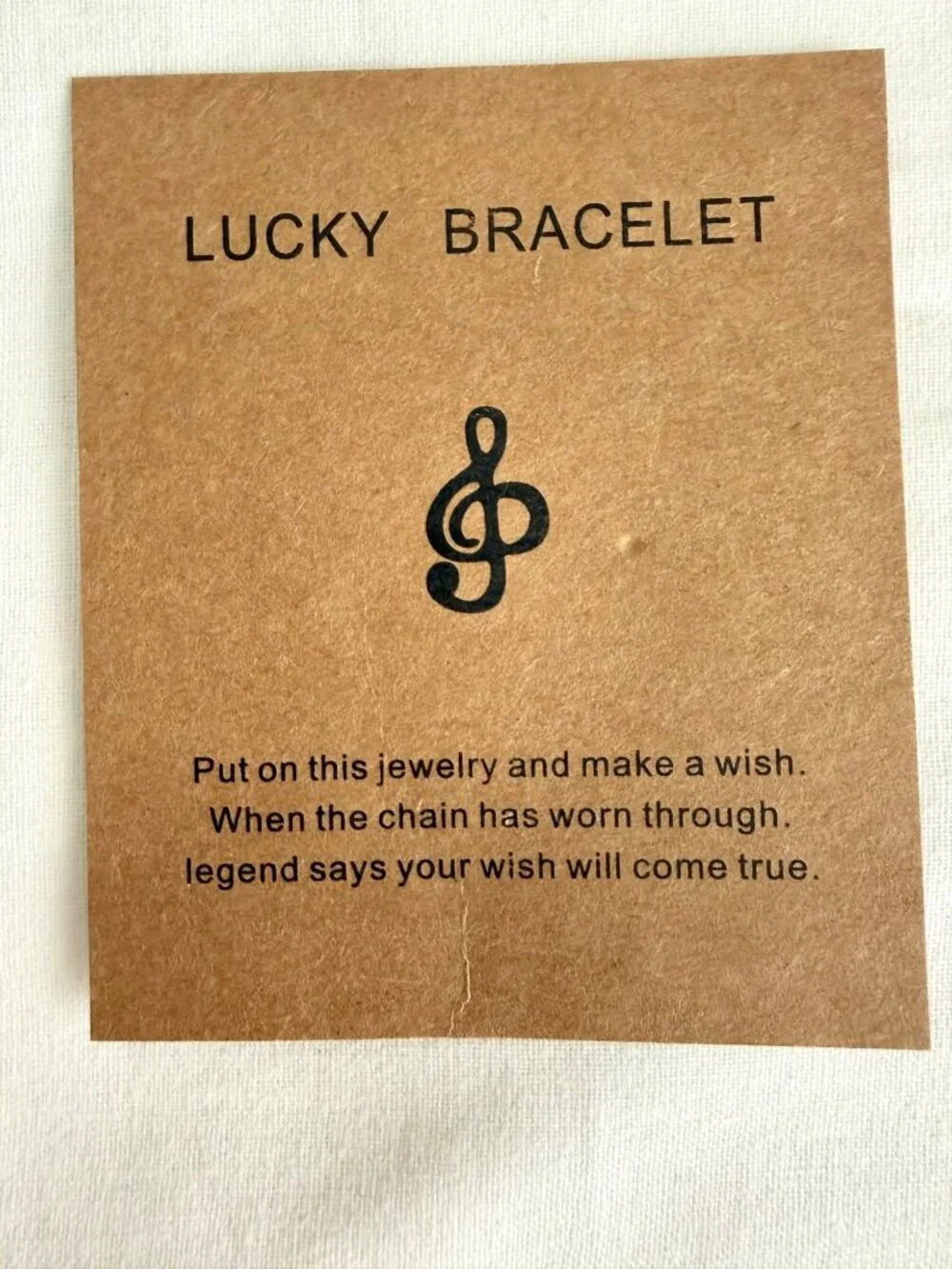 Music Wish Bracelet Stainless Steel Treble Clef Burgundy Red Woven Cord